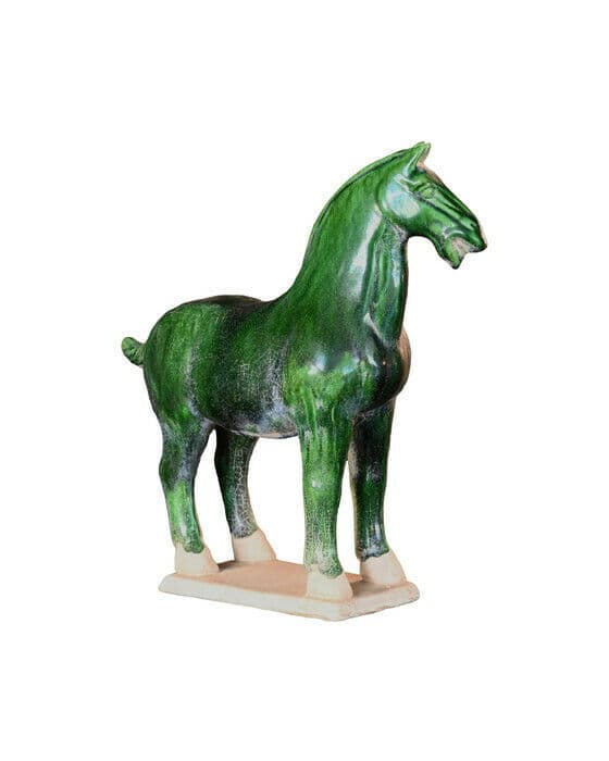 Tang hest skulptur grønn