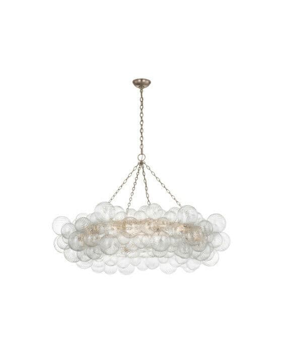 Talia 54" Ring Chandelier Burnished Silver Leaf