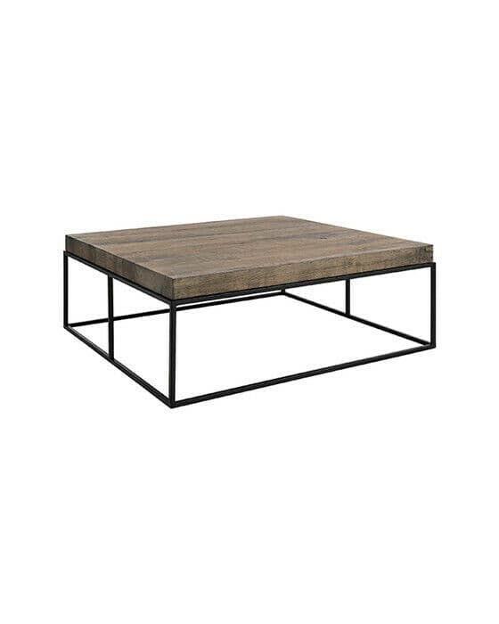 Carlisle salongbord silver back 100x100cm
