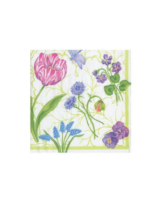 Floral Majolica servietter 20-pakning
