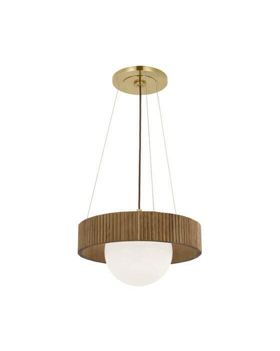 Arena 18" Ring/Globe Chandelier Antique Brass