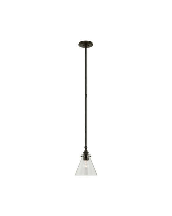 Parkington 9" Pendant Bronze/Clear Glass