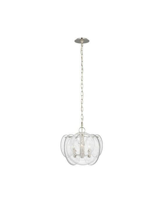 Loire Petite Chandelier Polished Nickel/Clear Glass