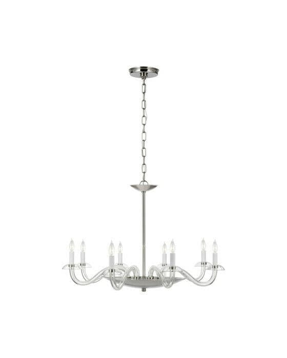 Brigitte Chandelier Polished Nickel L
