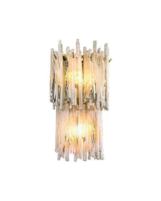 Saint Roch dobbel vegglampe børstet messing