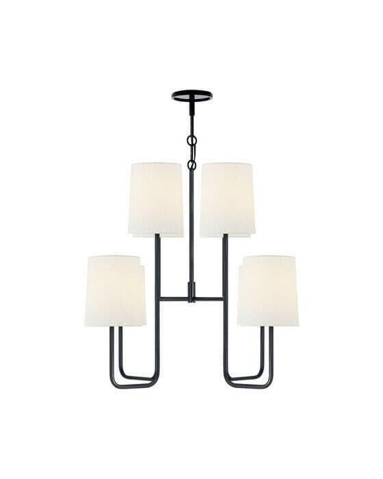 Go Lightly Chandelier Charcoal/Linen M