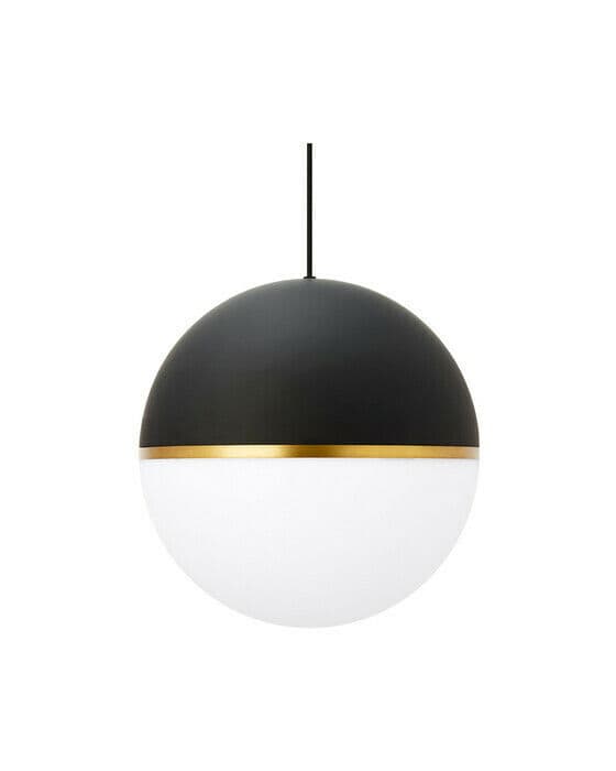 Akova Grande Pendant Matte Black/Aged Brass
