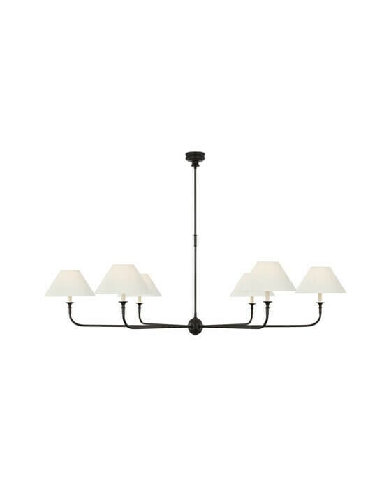Piaf Oversized  Chandelier Aged Iron/Ebonized Oak