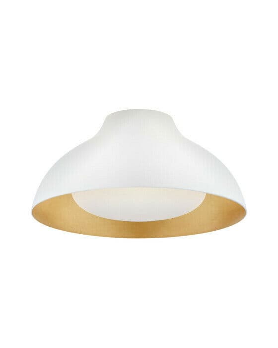 Agnes 15" Flush Mount Plaster White