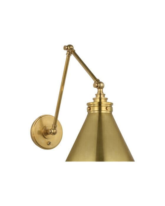 Parkington Double Library Wall Light Antique-Burnished Brass