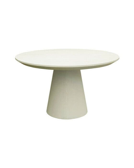 Cloud spisebord rundt ivory mist
