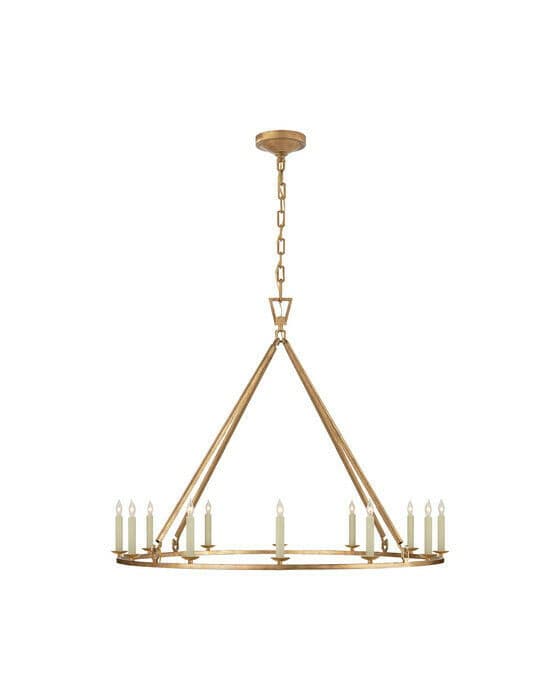 Darlana Single Ring Chandelier Gilded Iron
