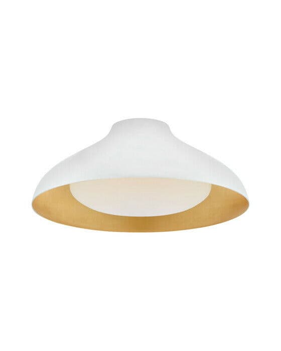 Agnes 18" Flush Mount Plaster White