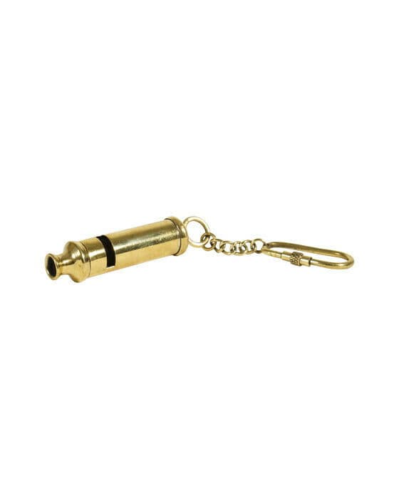 Steam Whistle Keychain Brass
