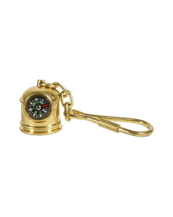 Helmet Keychain Brass