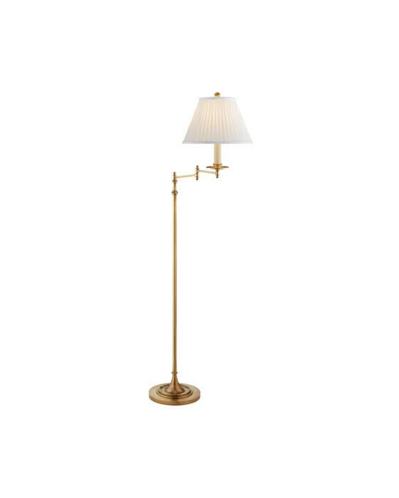 Dorchester Floor Lamp antique brass/silk