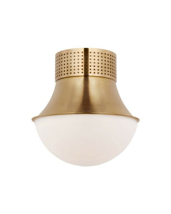 Precision 9" Flush Mount Antique-Burnished Brass