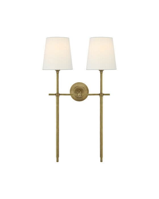 Bryant Large Double Tail Sconce Antique Brass