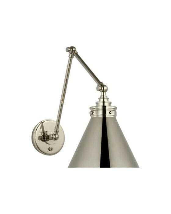 Parkington Double Library Wall Light Polished Nickel