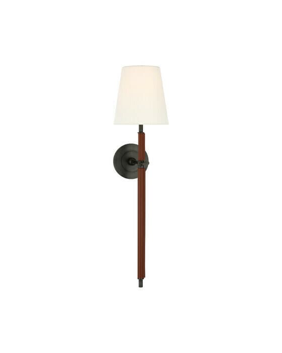 Bryant Large Wrapped Tail Sconce Bronze/Saddle Leather