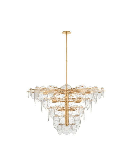 Loire Chandelier Gild/Clear Glass XL