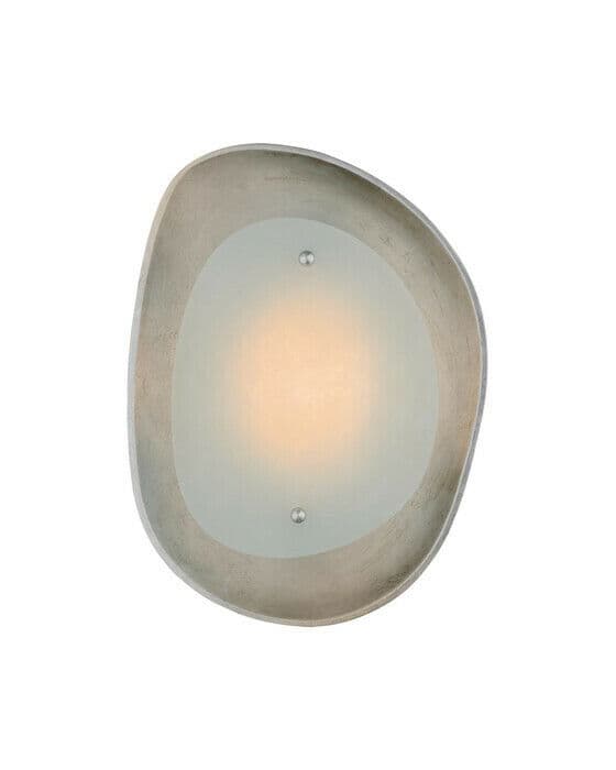 Samos Sculpted Sconce Burnished Silver Leaf