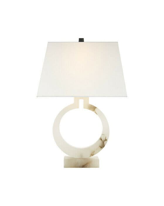 Ring Form bordlampe alabaster