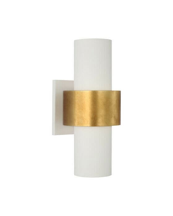 Chalmette Layered Sconce Plaster White and Gild