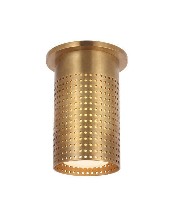 Precision Short Monopoint Flush Mount Antique Brass
