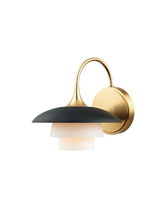 Barron vegglampe antikk messing