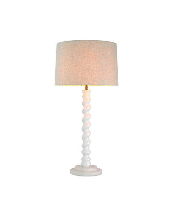 Massimo Table Lamp  Piano White