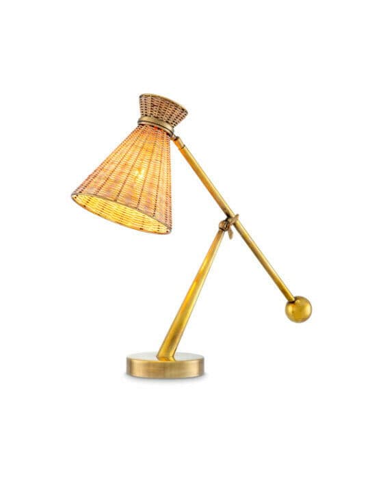 Kon Tiki Table Lamp Vintage Brass