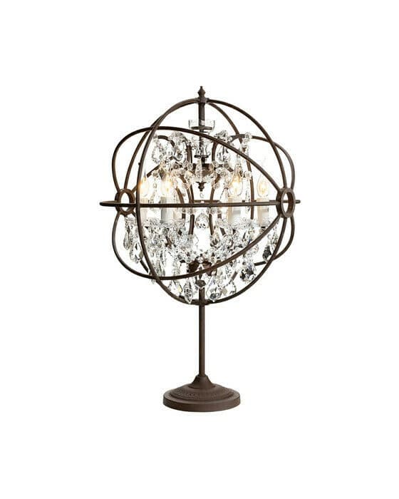 Rome bordlampe Rust / Krystall