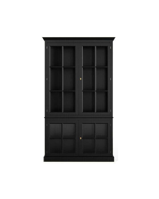 Seethrough vitrineskap, modern black