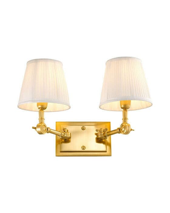 Wentworth vegglampe dobbel gull/hvit