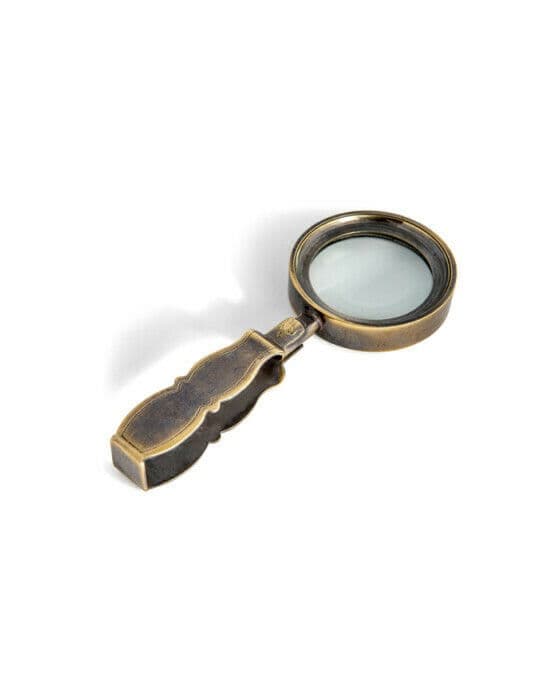 Vintage reiseforstørrelsesglass bronse