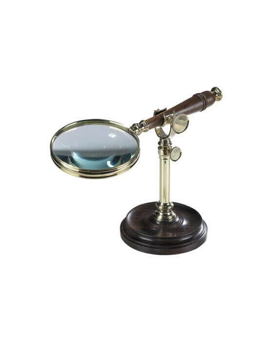 Forstørrelsesglass Med Stativ, Messing