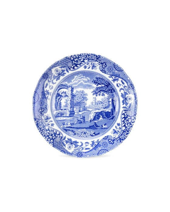 Blue Italian asjett blå/hvit