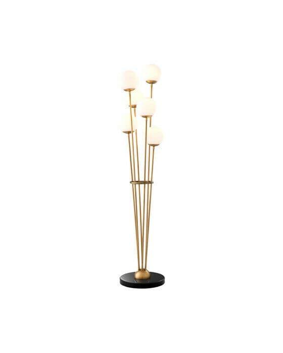 Tortora Floor Lamp Antique Brass