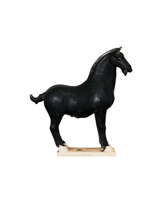 Tanghest skulptur svart
