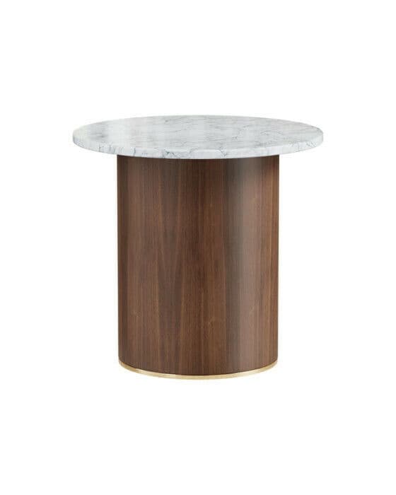Delano sidebord rund valnøtt