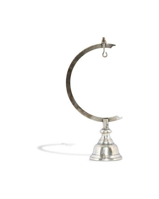 Stand Library Clock, Silver