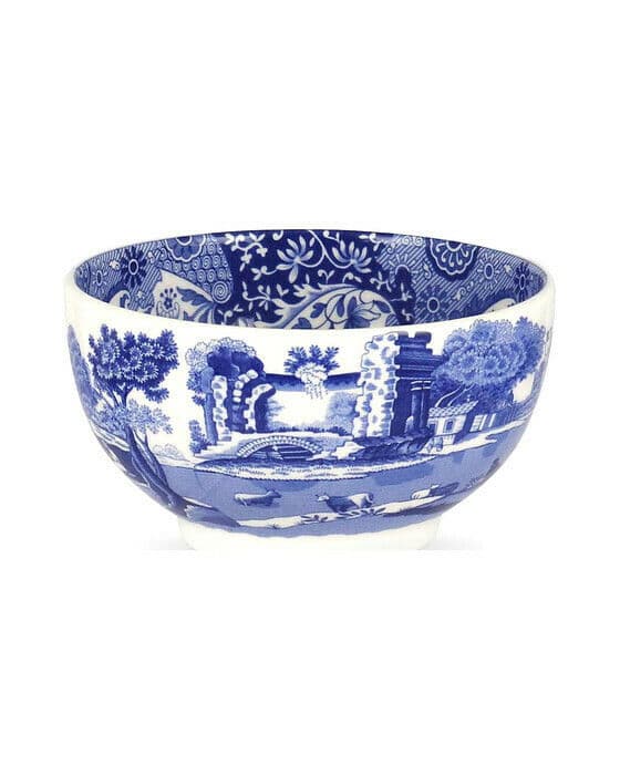 Blue Italian skål, blå/hvit