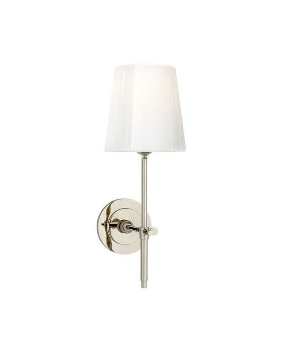 Bryant vegglampe nikkel/hvit