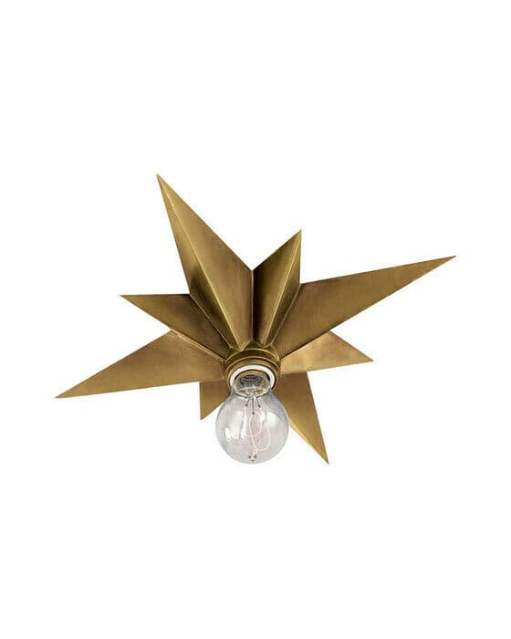 Star Flush Mount Antique Brass