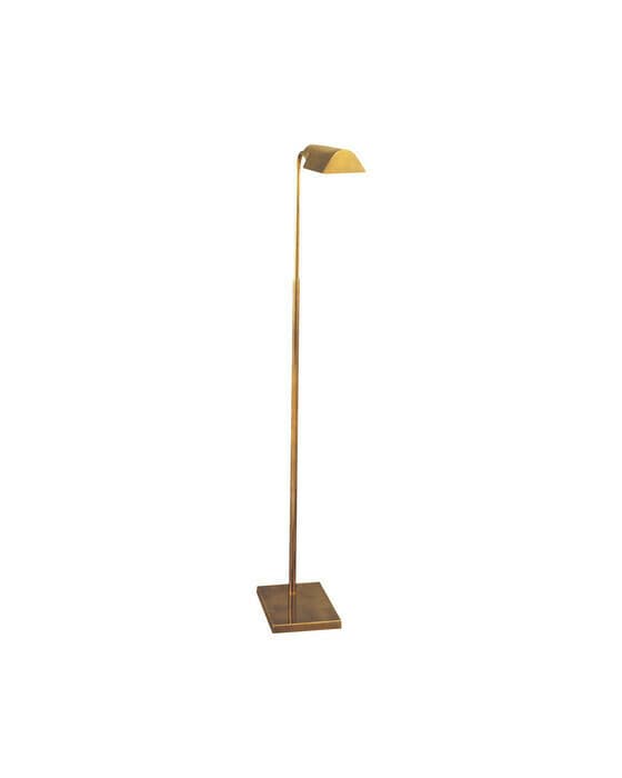 Studio Adjustable Light Floor Lamp Antique Brass