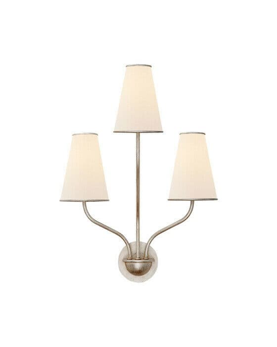 Montreuil Small Wall Sconce Burnished Silver Leaf