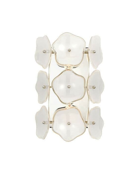 Leighton Small Sconce Polished Nickel/Cream Tinted Glass