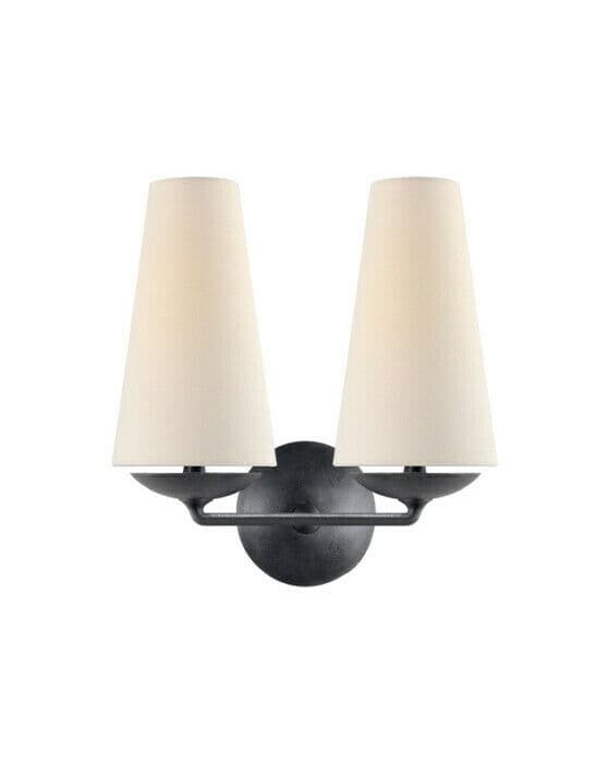 Fontaine Double Sconce Black