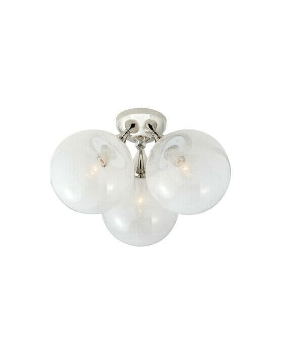 Cristol Large Triple Flush Mount Polished Nickel
